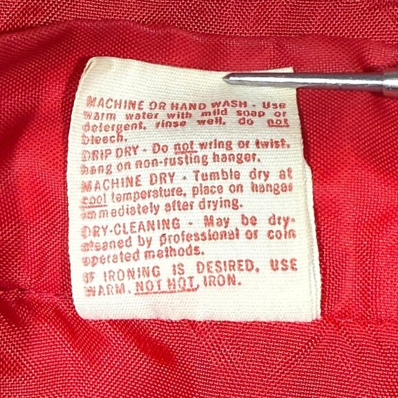 Vintage 60s Lion Uniform Mens Firestone Red Jacket Medium Nylon - Picture 7 of 16